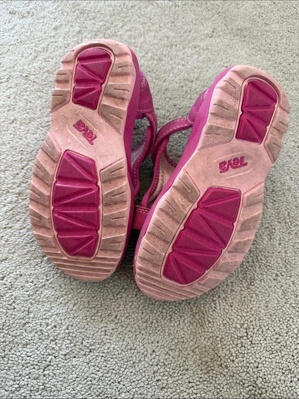 Teva Kids Bright Pink Double Strap Sandals